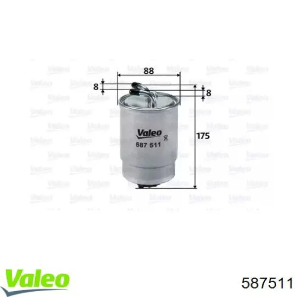587511 VALEO топливный фильтр