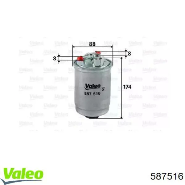 Топливный фильтр 587516 VALEO