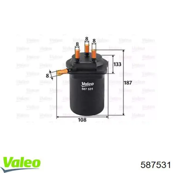 587531 VALEO топливный фильтр