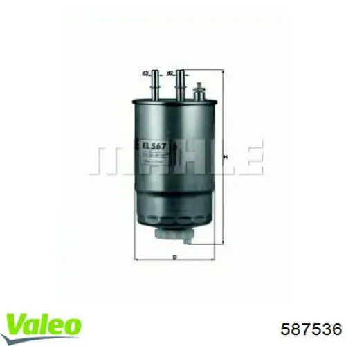 587536 VALEO Фильтр топлива