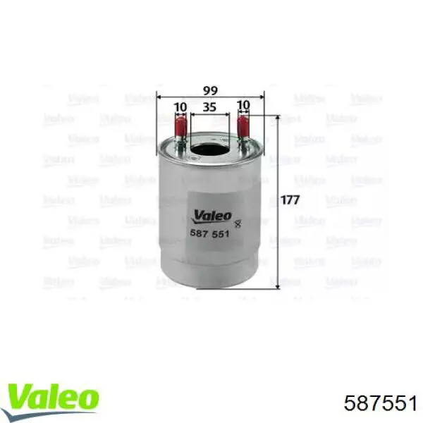 Топливный фильтр 587551 VALEO