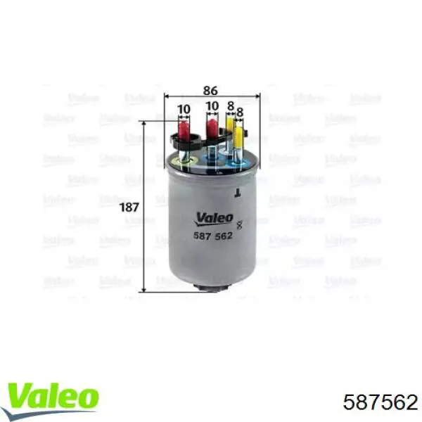 Топливный фильтр 587562 VALEO