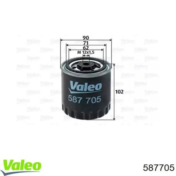 Filtro combustible 587705 VALEO