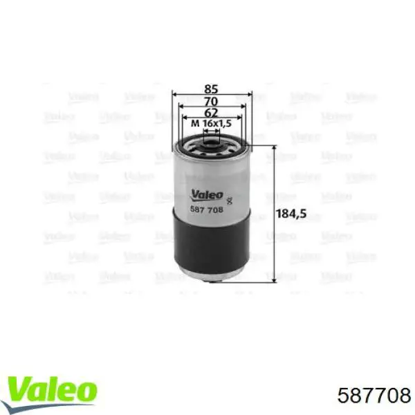 Filtro combustible 587708 VALEO