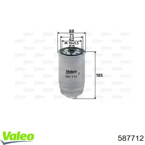 Filtro combustible 587712 VALEO
