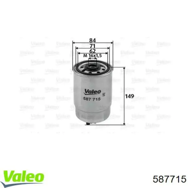 Топливный фильтр 587715 VALEO
