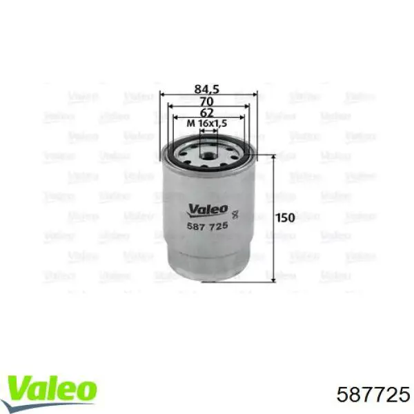 587725 VALEO Фильтр топлива