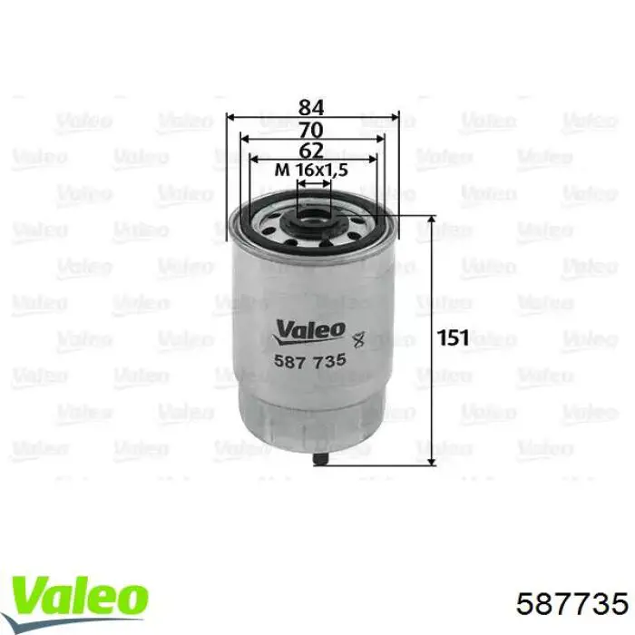 587735 VALEO топливный фильтр