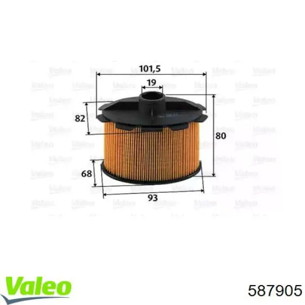 587905 VALEO Фильтр топлива