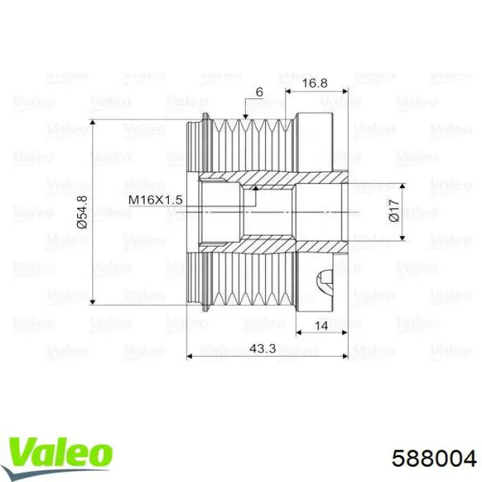 Инерционный шкив VALEO 588004 цена, от 26.53 USD