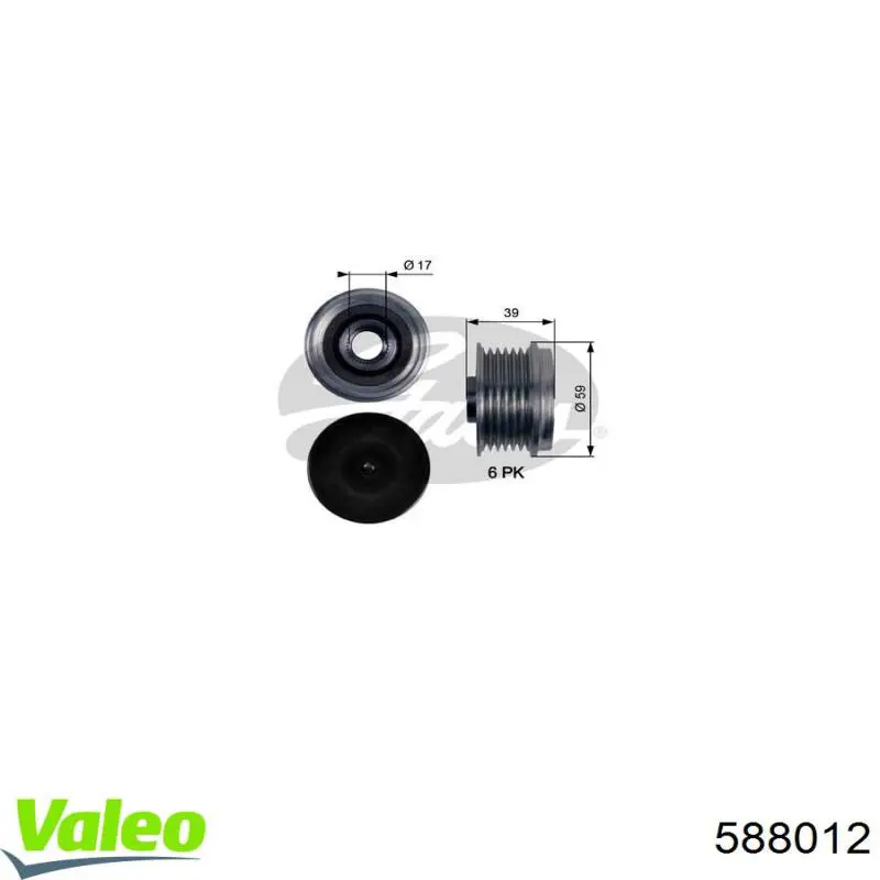 Купить 588012 VALEO Шкив ремня генератора