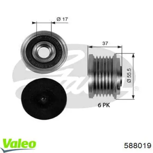 Инерционный шкив VALEO 588019 цена, от 30.64 USD
