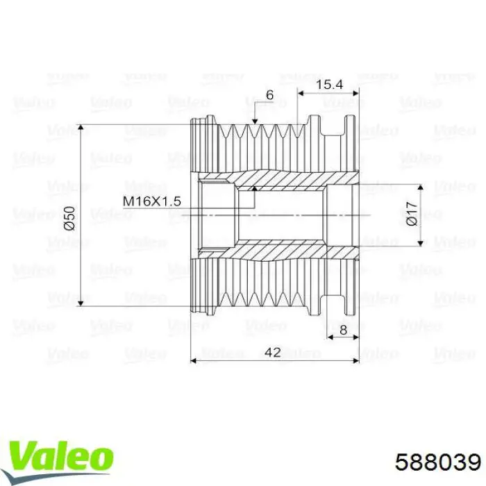 Poleas juego de piezas 588039 VALEO