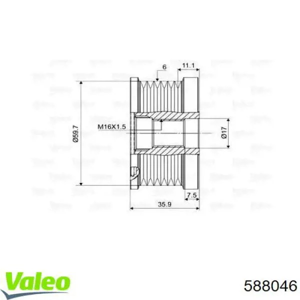 Инерционный шкив VALEO 588046 цена, от 27.74 USD