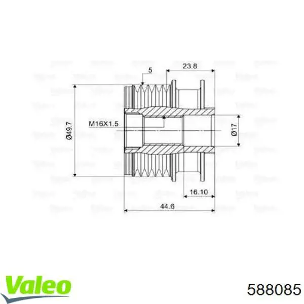 Муфта генератора VALEO 588085