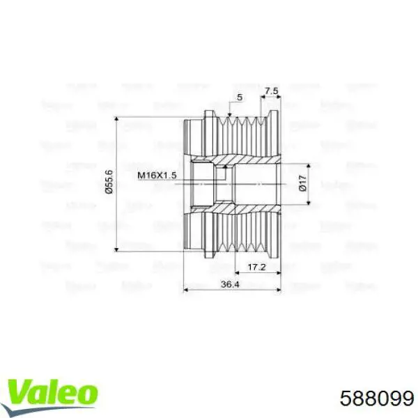 Poleas juego de piezas 588099 VALEO