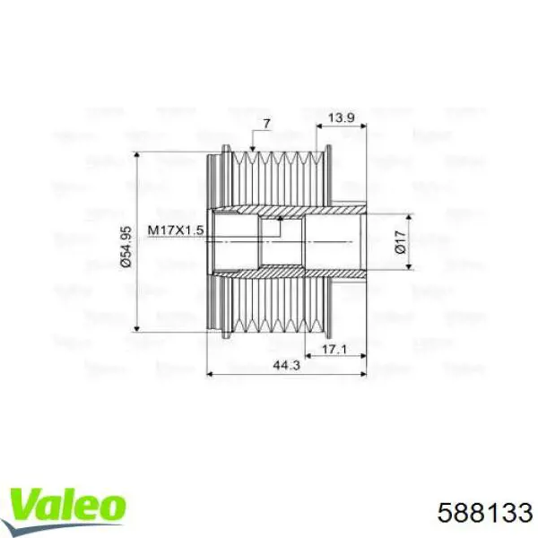 Инерционный шкив VALEO 588133 цена, от 34.69 USD