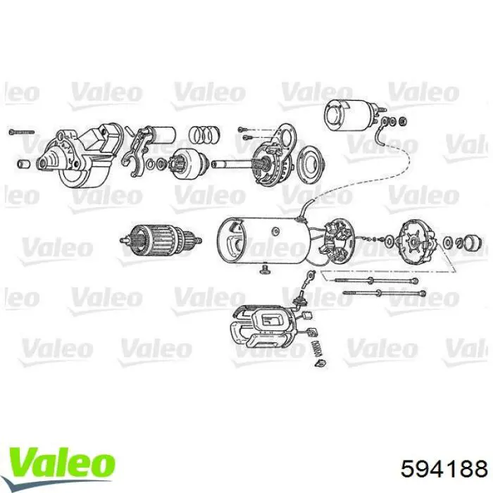 Compre 594188 VALEO Relê retrator do motor de arranco