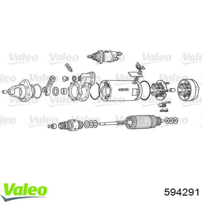 594291 VALEO Привод стартера
