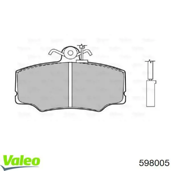 Передние тормозные колодки 598005 VALEO