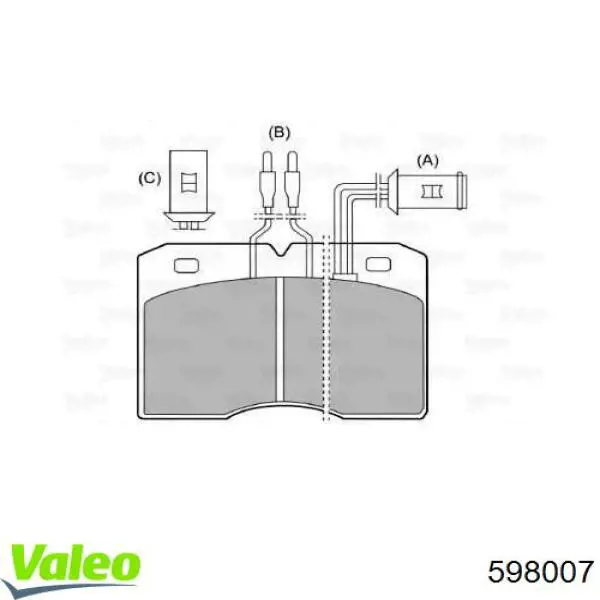 Передние тормозные колодки 598007 VALEO