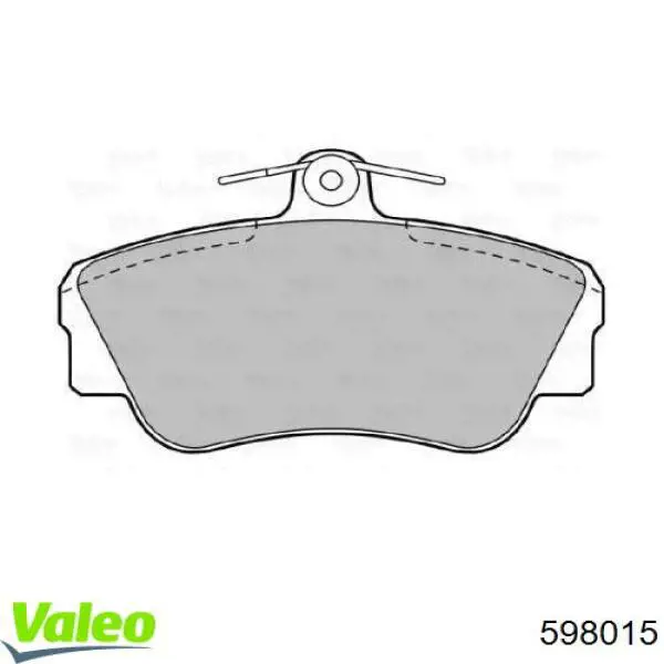 Передние тормозные колодки 598015 VALEO