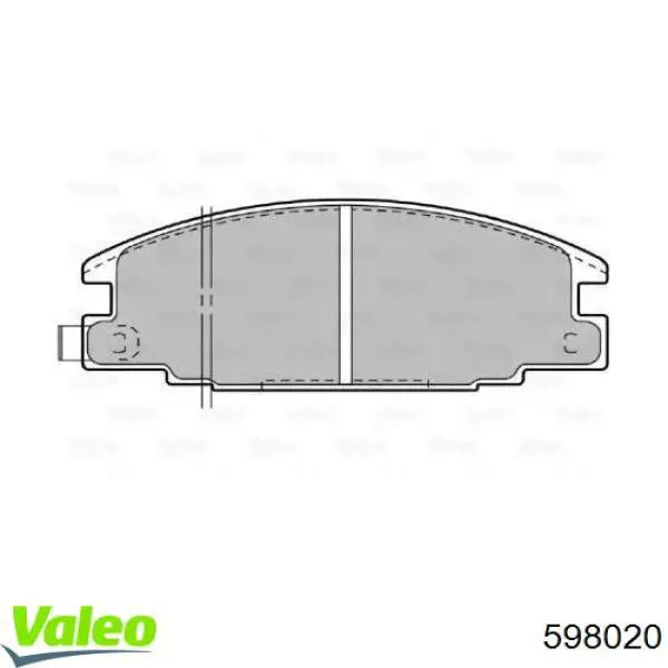 Передние тормозные колодки 598020 VALEO