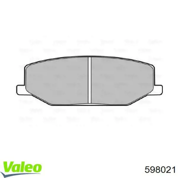 Передние тормозные колодки 598021 VALEO