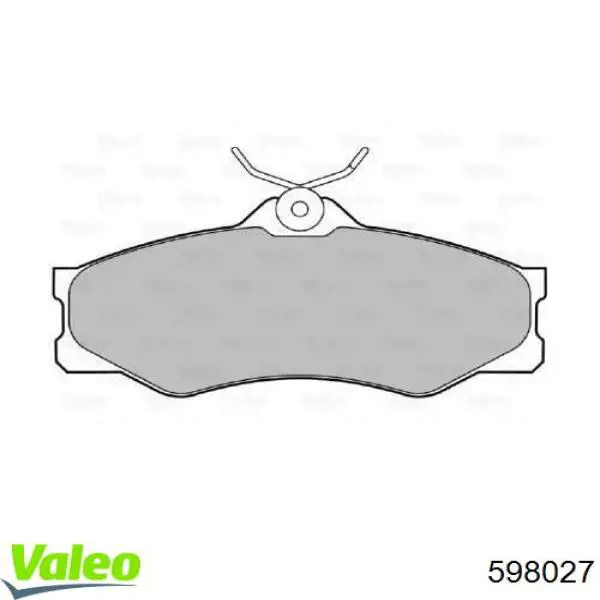 Передние тормозные колодки 598027 VALEO