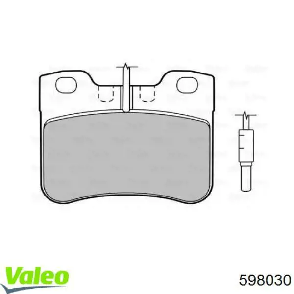 Передние тормозные колодки 598030 VALEO