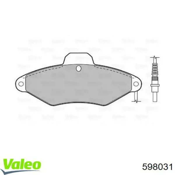 Передние тормозные колодки 598031 VALEO