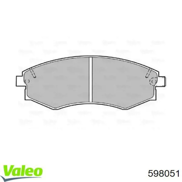 Передние тормозные колодки 598051 VALEO