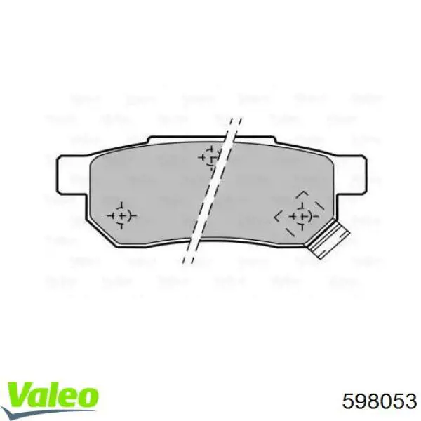 Задние тормозные колодки 598053 VALEO