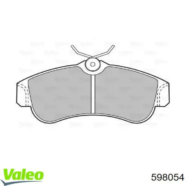 Передние тормозные колодки 598054 VALEO