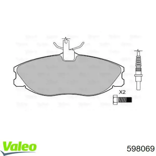 Колодки VALEO 598069 цена, от 18.15 USD