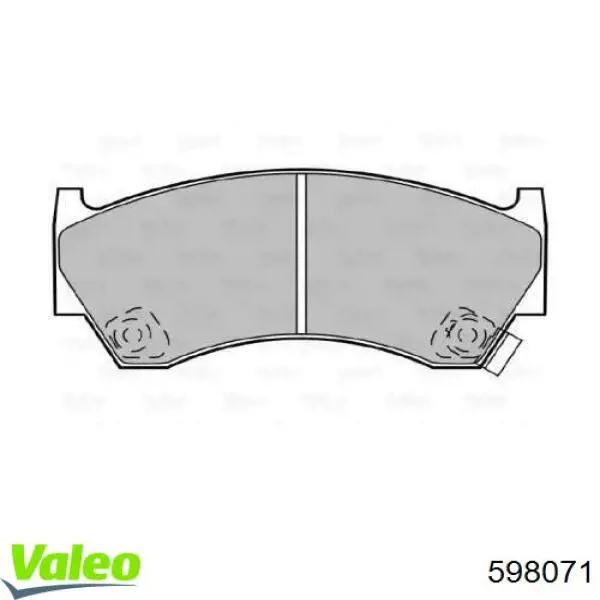 Передние тормозные колодки 598071 VALEO