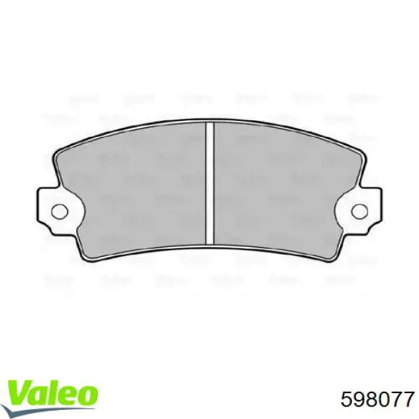 Передние тормозные колодки 598077 VALEO