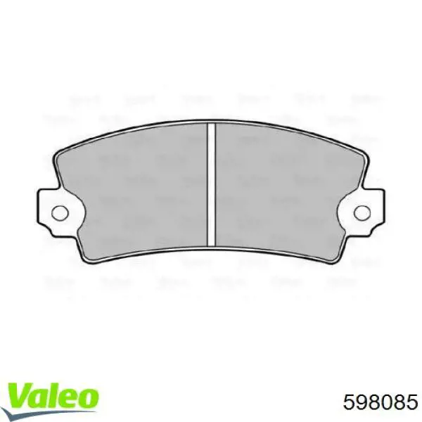 Передние тормозные колодки 598085 VALEO