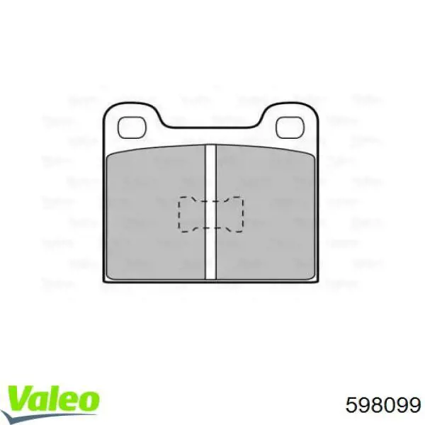 Передние тормозные колодки 598099 VALEO