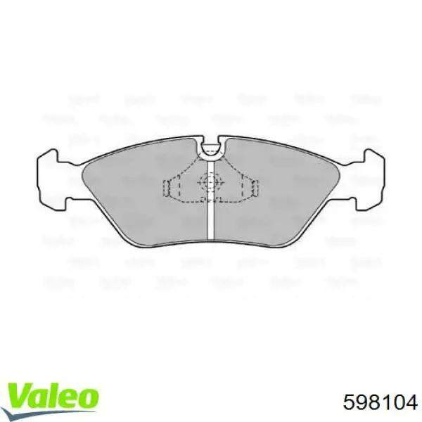 Передние тормозные колодки 598104 VALEO