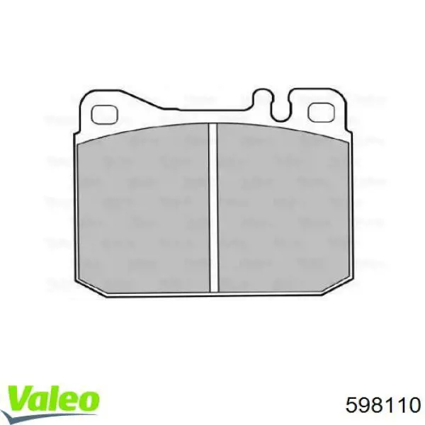 Передние тормозные колодки 598110 VALEO