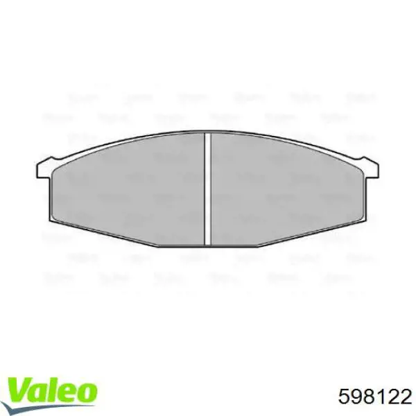 Передние тормозные колодки 598122 VALEO