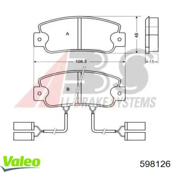 Купить 598126 VALEO Колодки тормозные