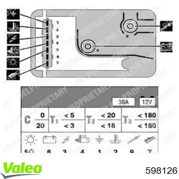 Передние тормозные колодки 598126 VALEO