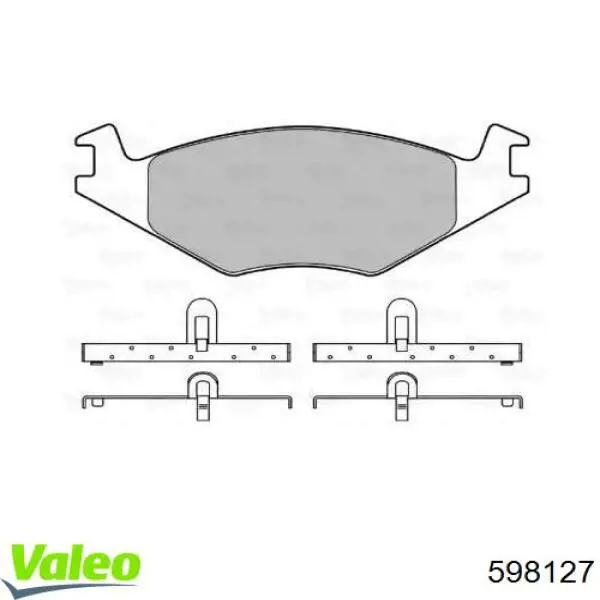 Купить 598127 VALEO Колодки тормозные