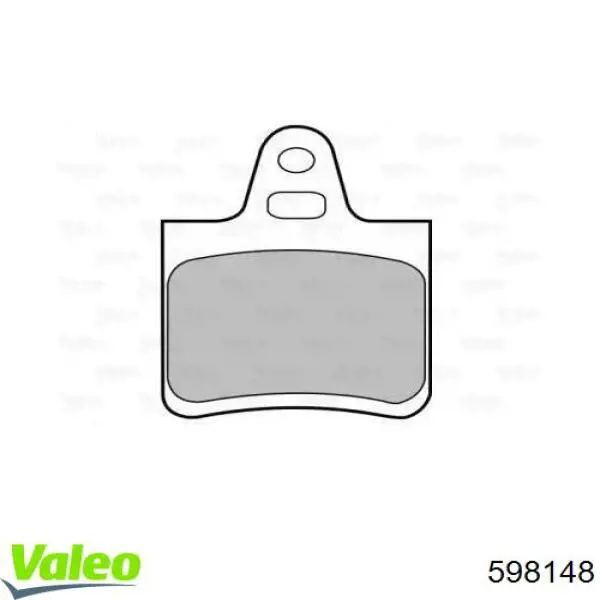 Задние тормозные колодки 598148 VALEO