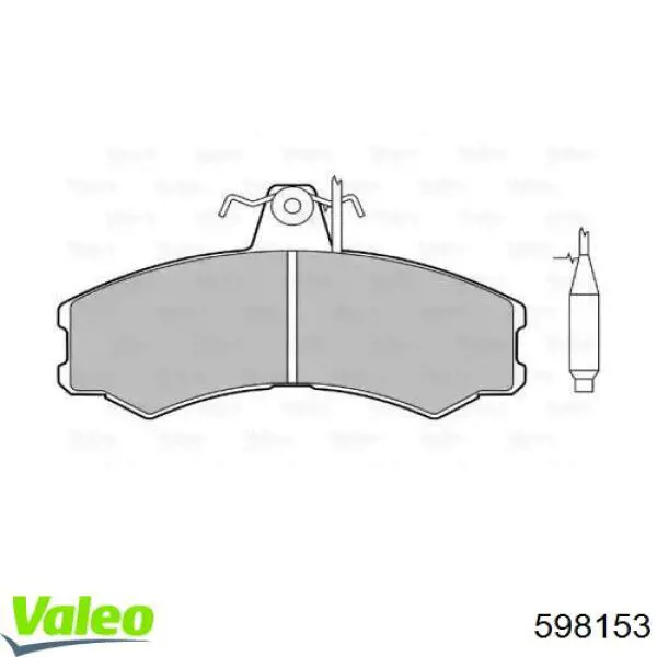 Передние тормозные колодки 598153 VALEO