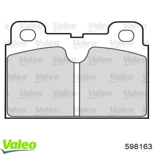 Передние тормозные колодки 598163 VALEO