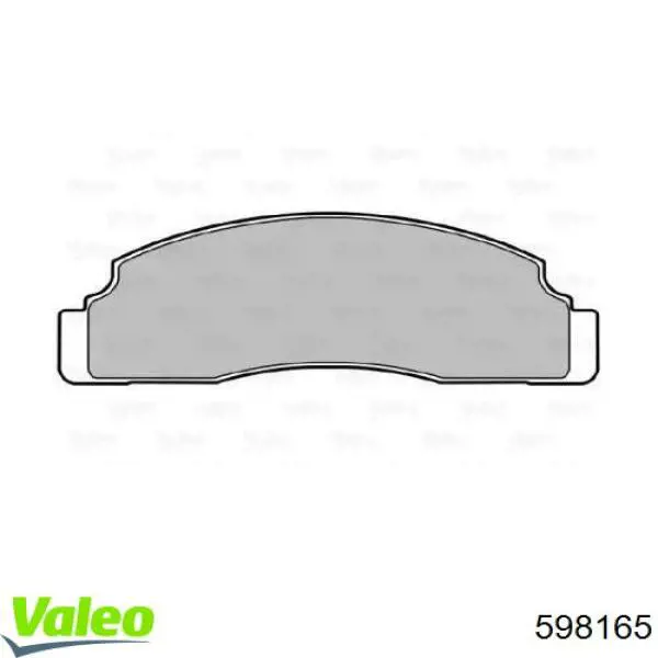 Передние тормозные колодки 598165 VALEO