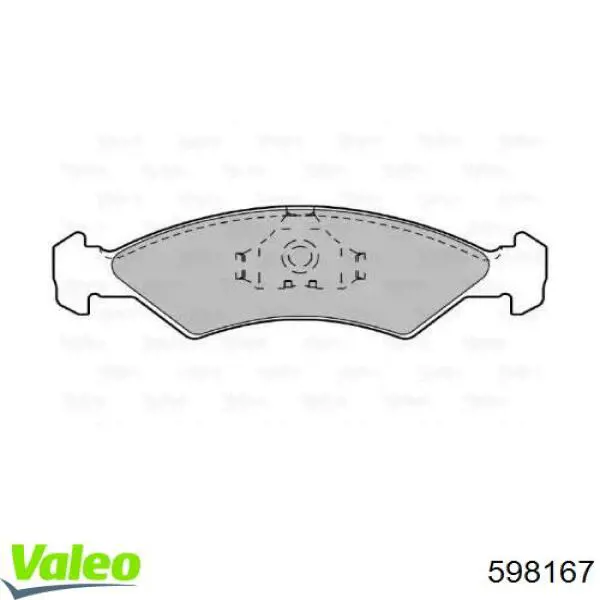 Передние тормозные колодки 598167 VALEO